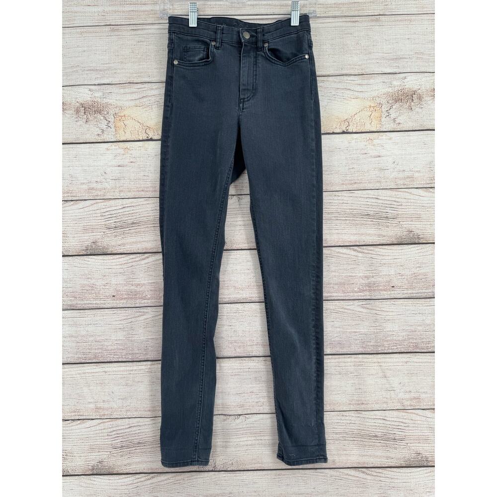 COS Jeans Womens‎ 25 Black Slim Fit Stretch Denim Skinny High Rise Classic Style